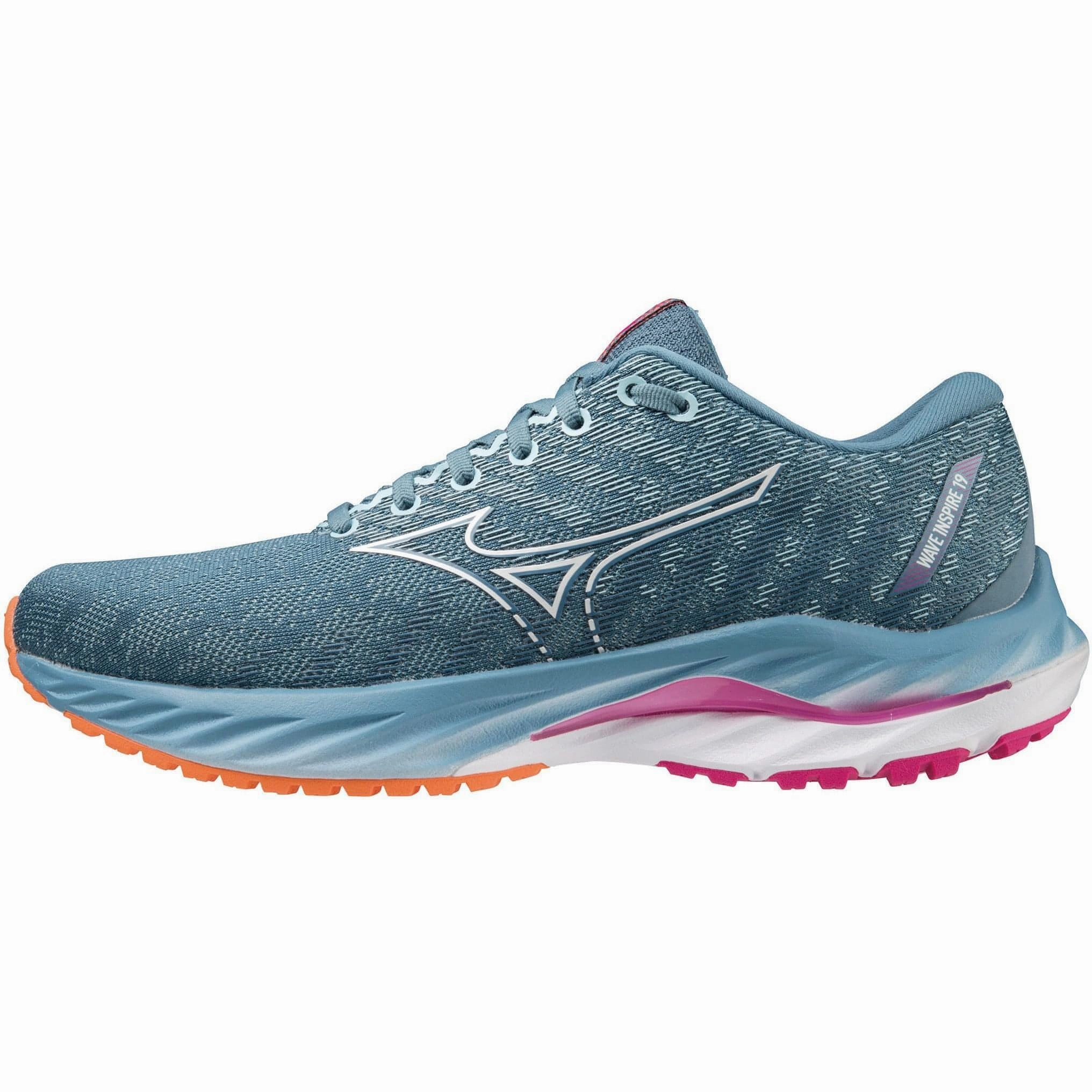 Mizuno Wave Inspire 19 Womens Running Shoes - Blue Solo sports shoe deodorizer