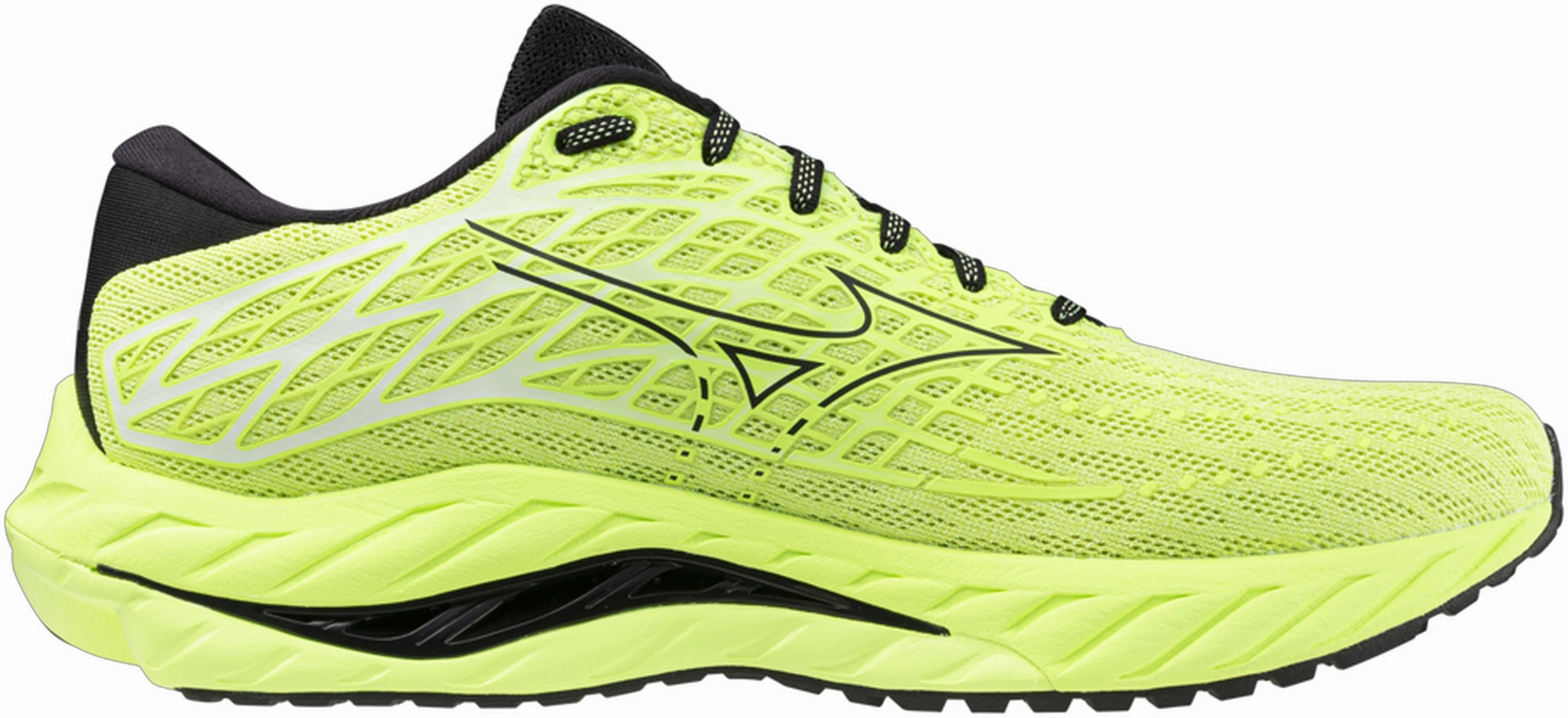 All Day Comfort Engineering Torsional Rigidity Enhancer Mizuno Wave Inspire 20 Mens Running Shoes - Green