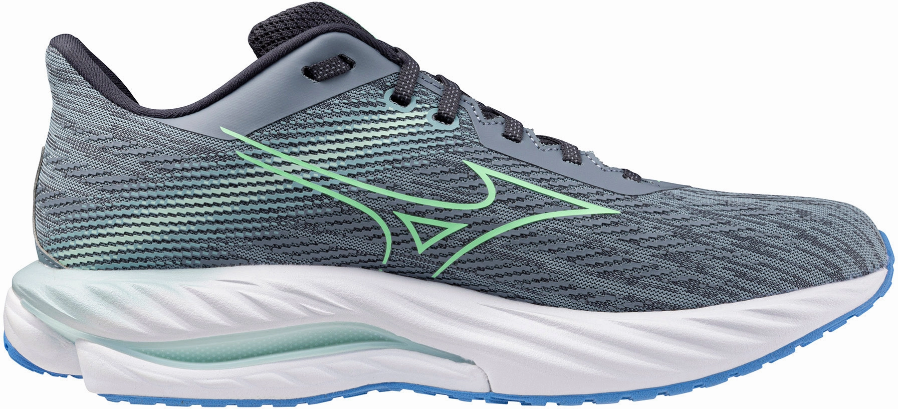 multi - density midsole pre - workout Mizuno Wave Inspire 21 Mens Running Shoes - Grey