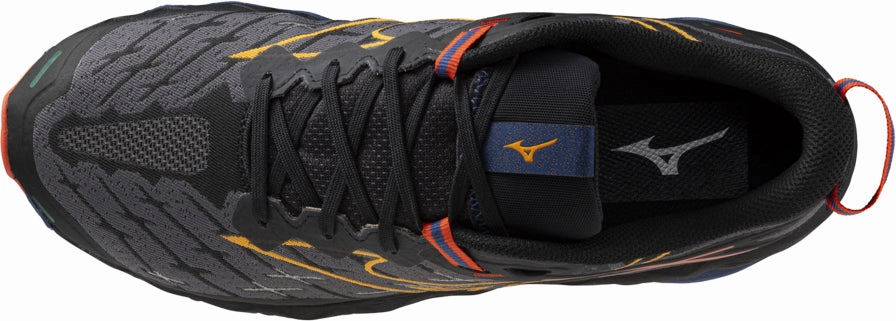 Mizuno Wave Mujin 10 Mens Trail Running Shoes - Black running with a rubber outsole