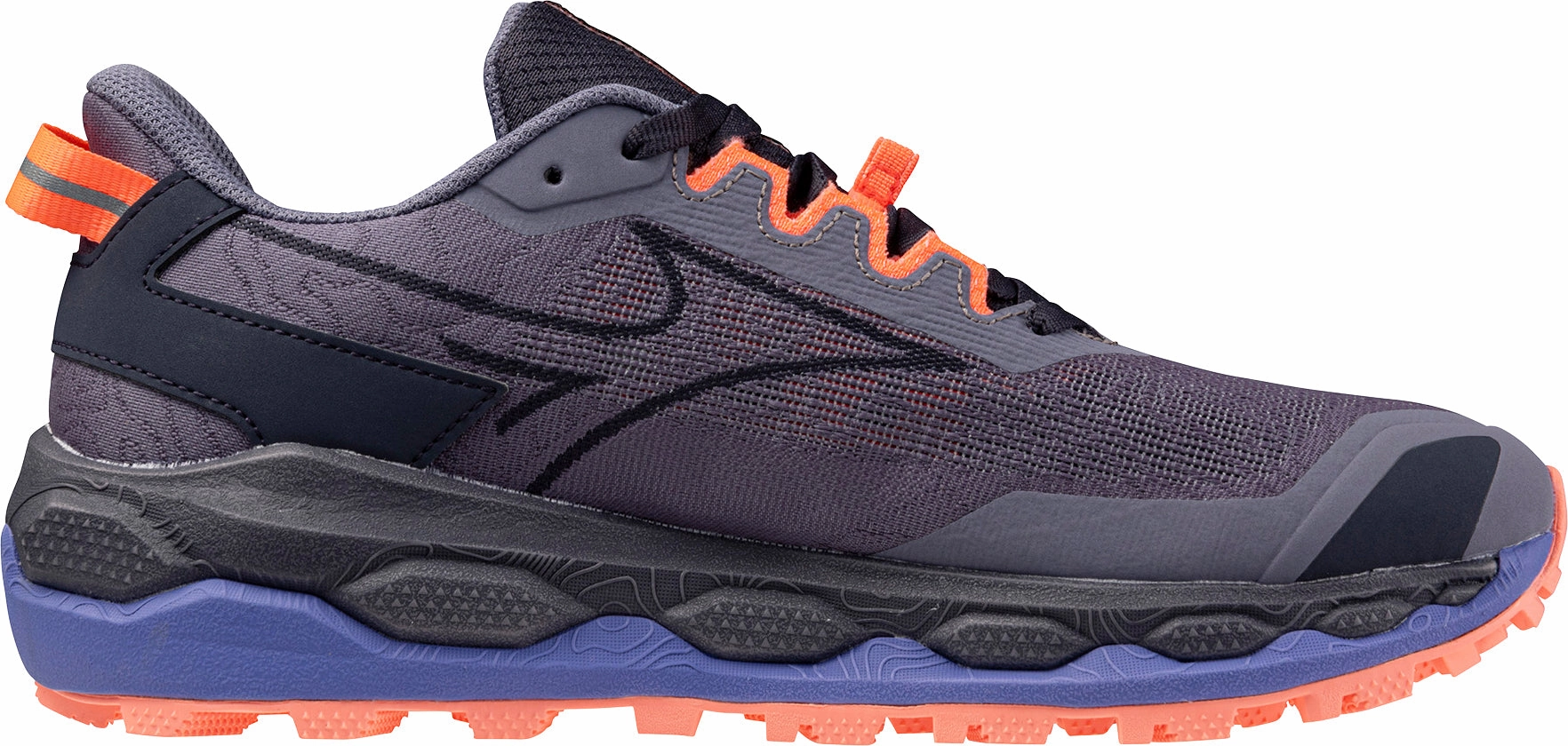 gym workouts Molded EVA Insert Mizuno Wave Mujin 11 Womens Trail Running Shoes - Grey