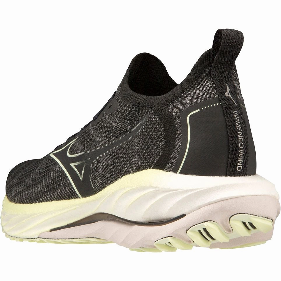 Mizuno Wave Neo Wind Womens Running Shoes - Black Torsion Resistant Shank practical - elegance
