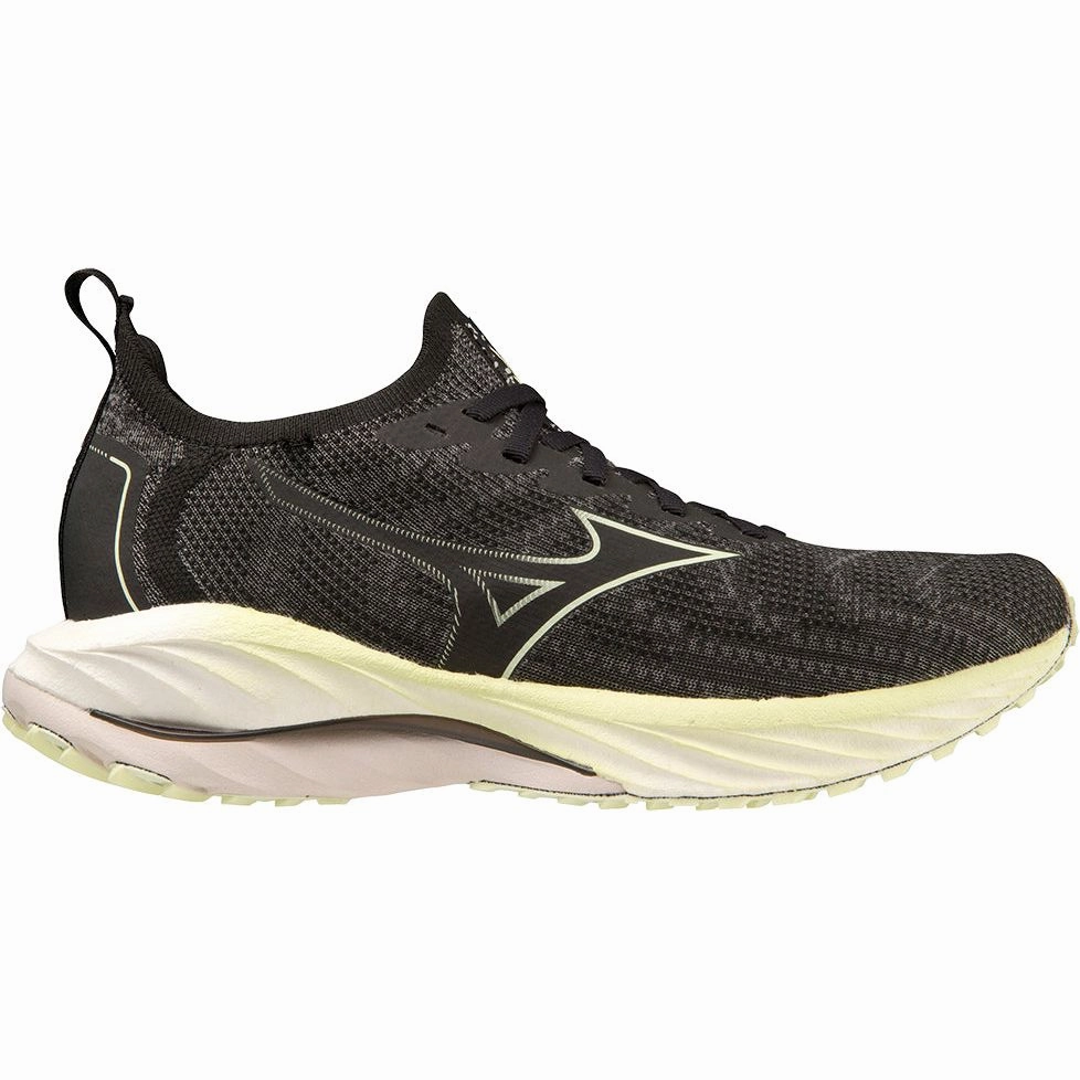 Laser Cut Vents Mizuno Wave Neo Wind Womens Running Shoes - Black