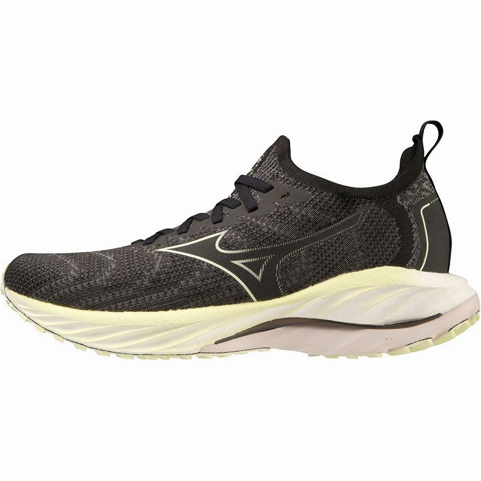 Mizuno Wave Neo Wind Womens Running Shoes - Black style - statement anti - static shoes
