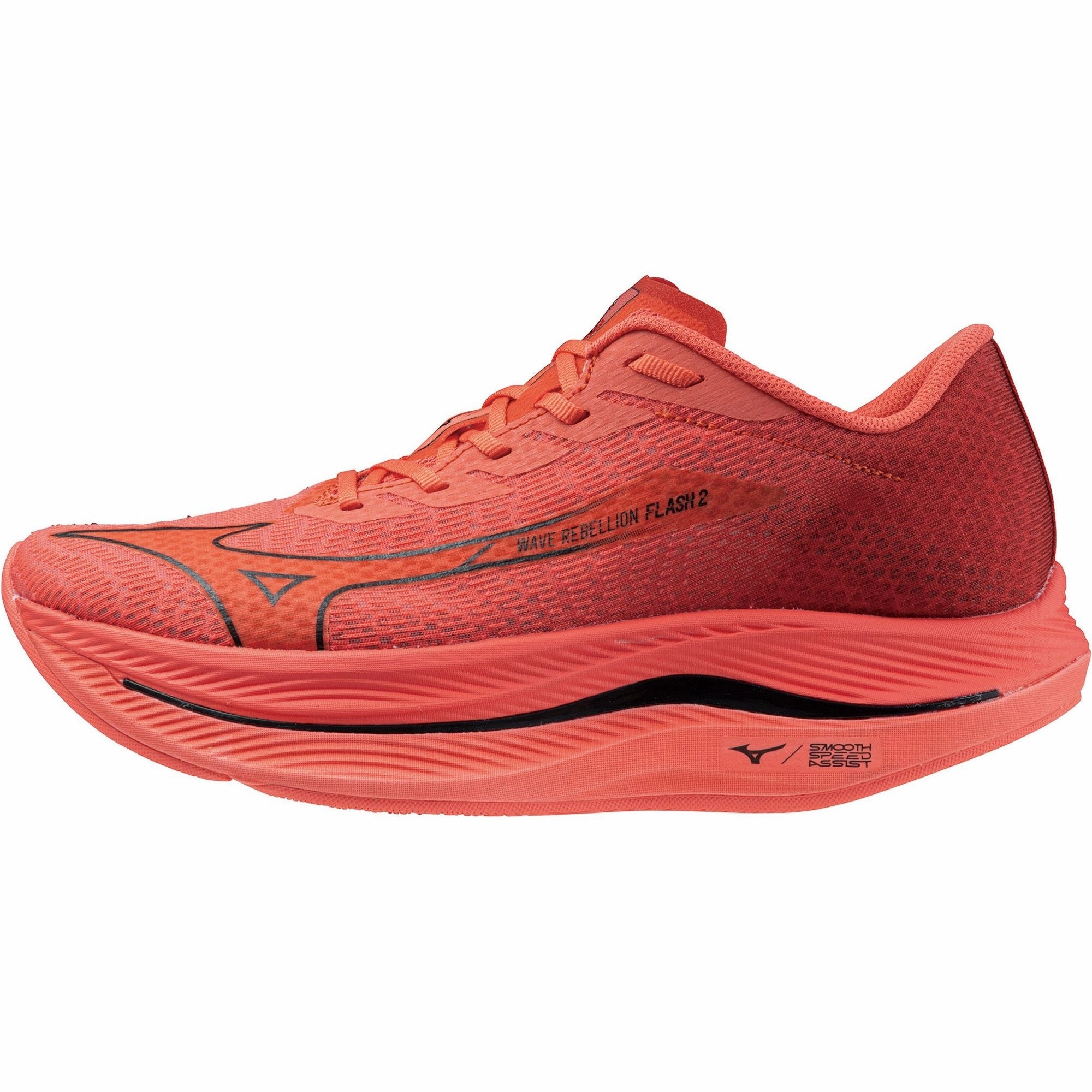 Mizuno Wave Rebellion Flash 2 Running Shoes - Red Nylon Stabilizer Plate gel sole shoes