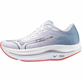 Mizuno Wave Rebellion Flash 2 Womens Running Shoes - White EVA - midsole - comfort - cushion shoes