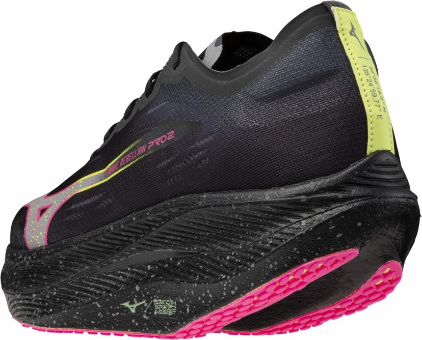 Mizuno Wave Rebellion Pro 2 Running Shoes - Black anti - static - feature shoes