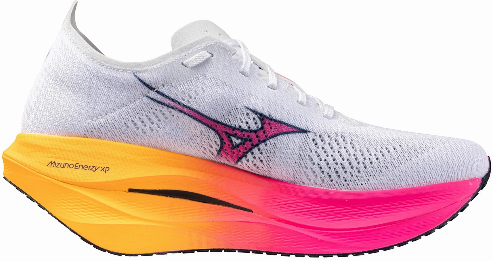 leather - finish - design shoes Mizuno Wave Rebellion Pro 3 Running Shoes - White