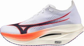 Vascular Cooling Fins Mizuno Wave Rebellion Pro 3 Running Shoes - White