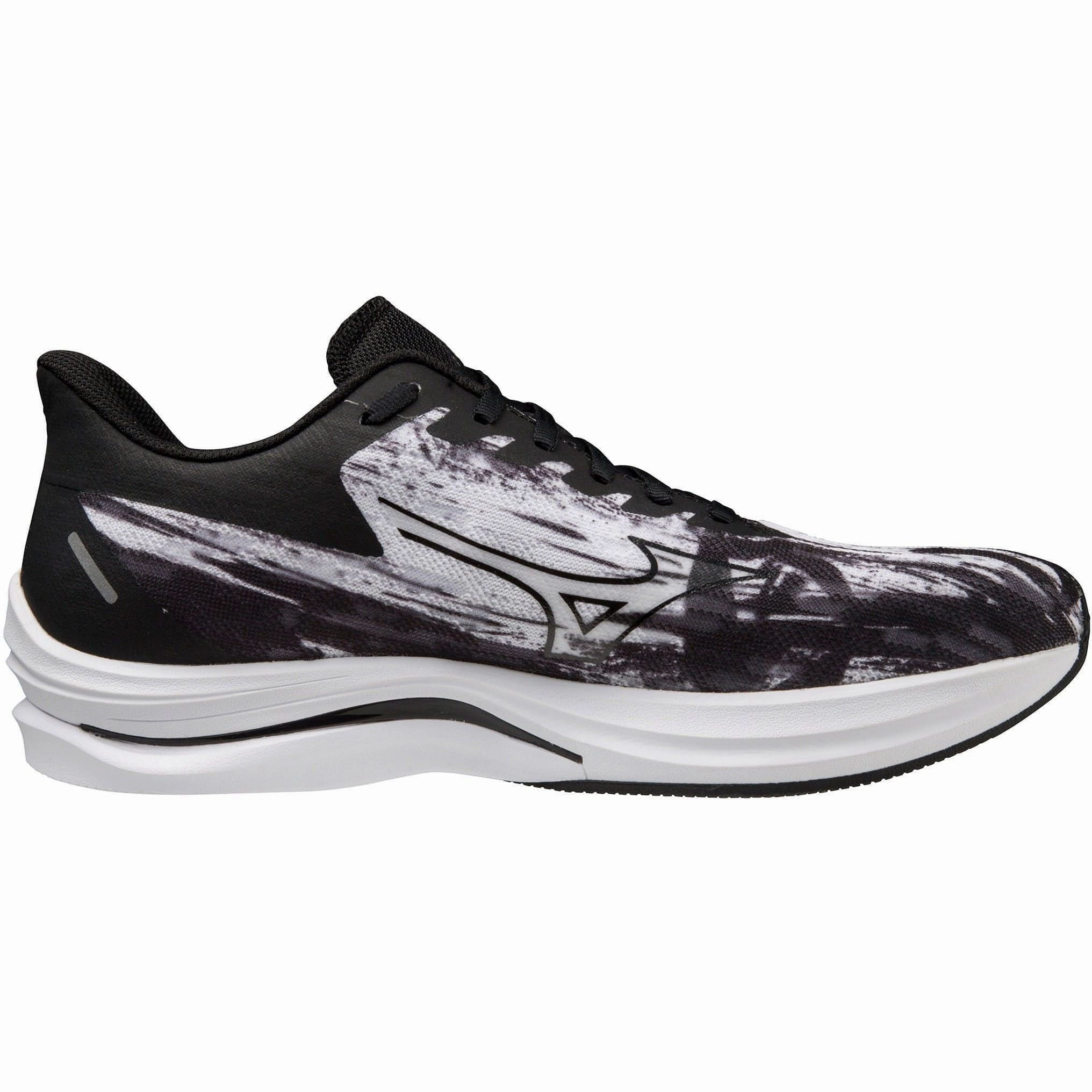 Mizuno Wave Rebellion Sonic Running Shoes - Black wide - fit Impact Absorption Technology