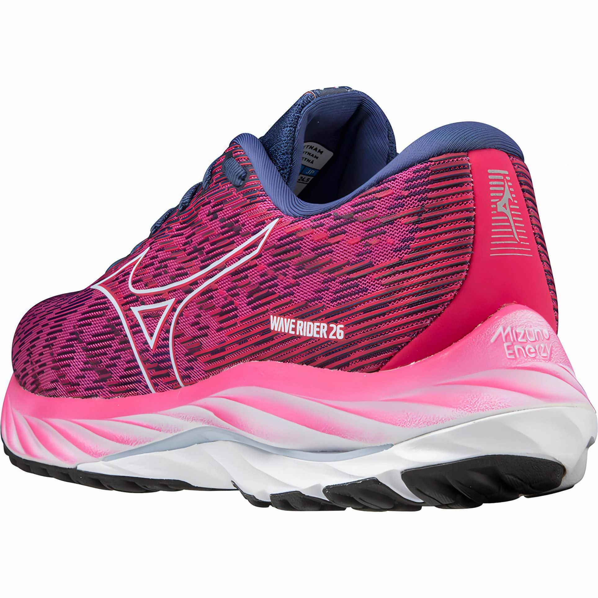 Mizuno Wave Rider 26 Womens Running Shoes - Pink rubber - outsole - traction - grip shoes Motion Contour