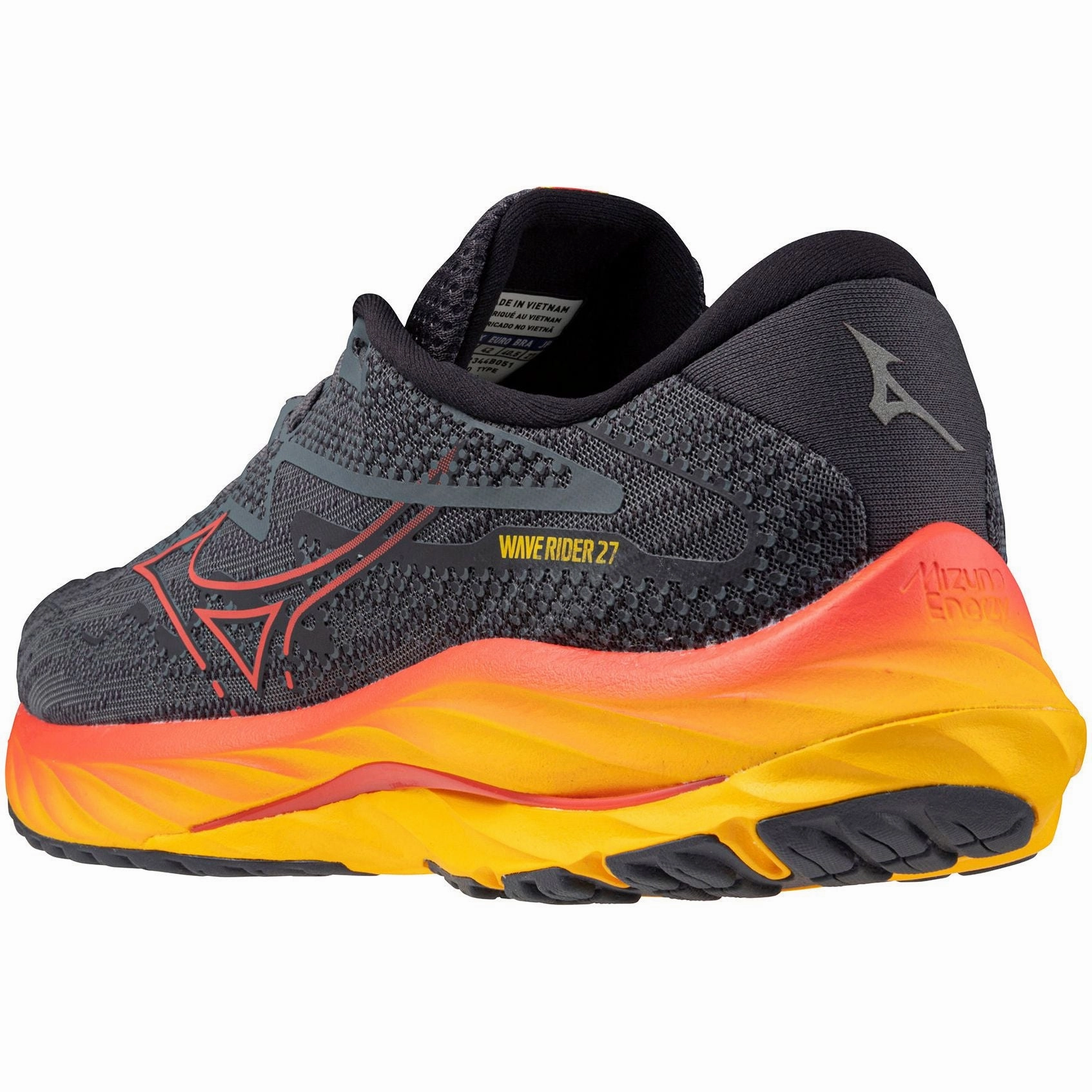 Mizuno Wave Rider 27 Mens Running Shoes - Grey Forest running Strength training