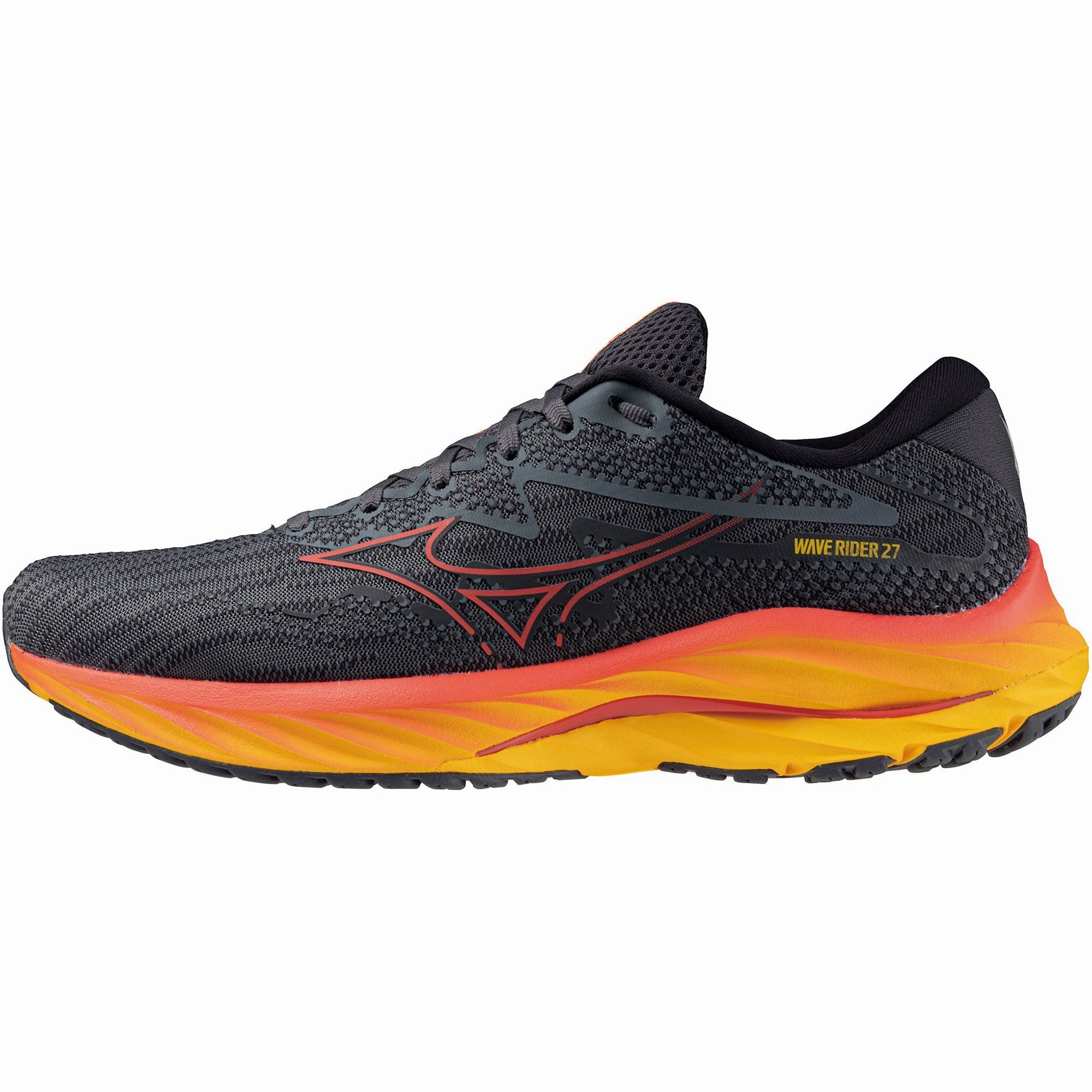 Mizuno Wave Rider 27 Mens Running Shoes - Grey running technique improvement
