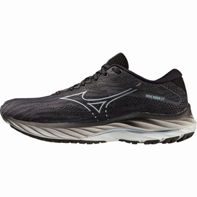zipper Mizuno Wave Rider 27 WIDE FIT (D) Womens Running Shoes - Black