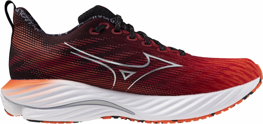 Ultra Breathable Tongue Mizuno Wave Rider 28 Running Shoes - Red