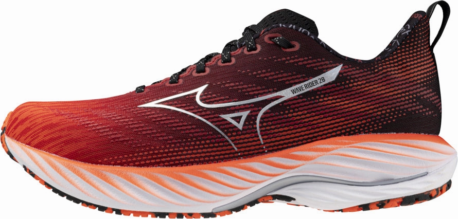 Flexible Outsole Design Mizuno Wave Rider 28 Running Shoes - Red