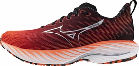 Flexible Outsole Design Mizuno Wave Rider 28 Running Shoes - Red