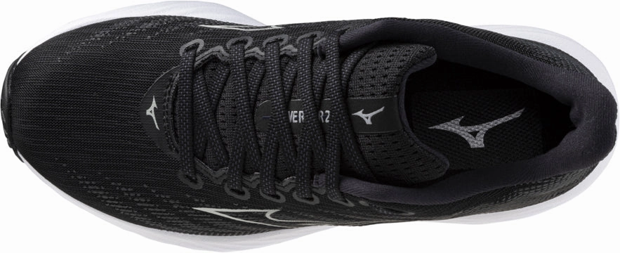 Durable Rubber Compound colorful Mizuno Wave Rider 28 WIDE FIT (D) Womens Running Shoes - Black
