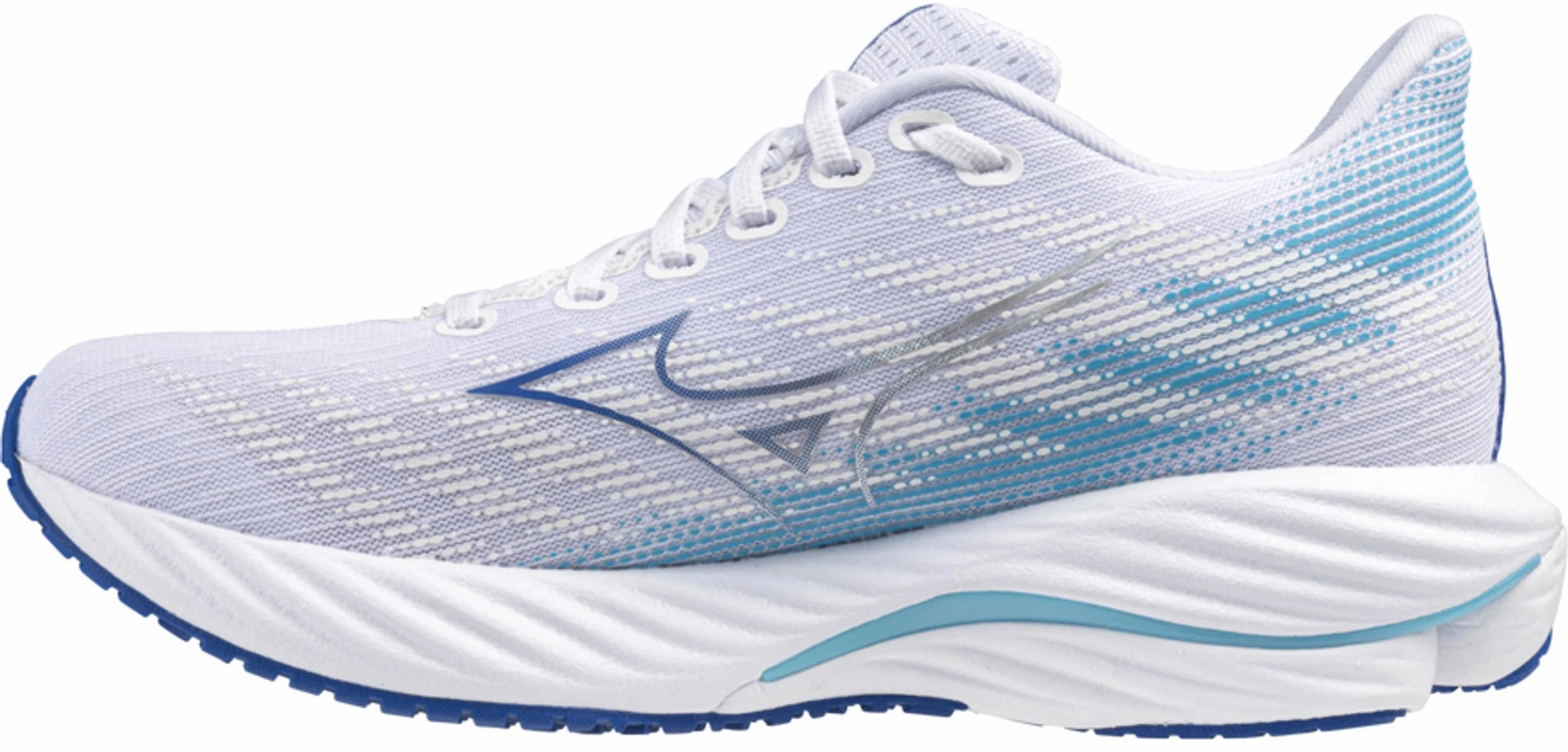 Mizuno Wave Rider 28 Womens Running Shoes - White flat - footed shoes