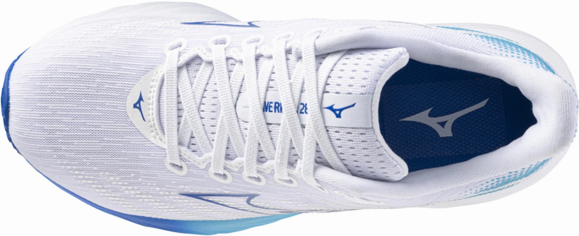 Mizuno Wave Rider 28 Womens Running Shoes - White Non Marking Outsole