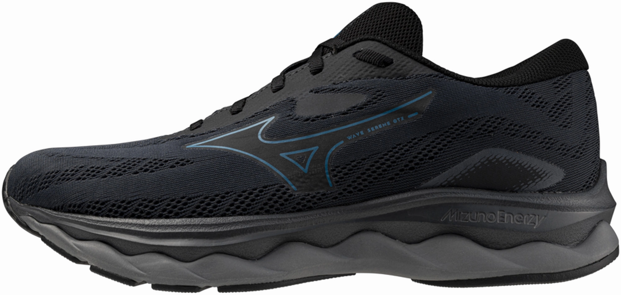 cross - training shoe versatility Comfortable Fitment Mizuno Wave Serene GORE-TEX Mens Running Shoes - Black