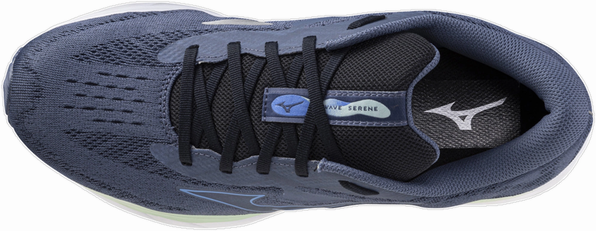 running in a community park shoes Mizuno Wave Serene Mens Running Shoes - Blue