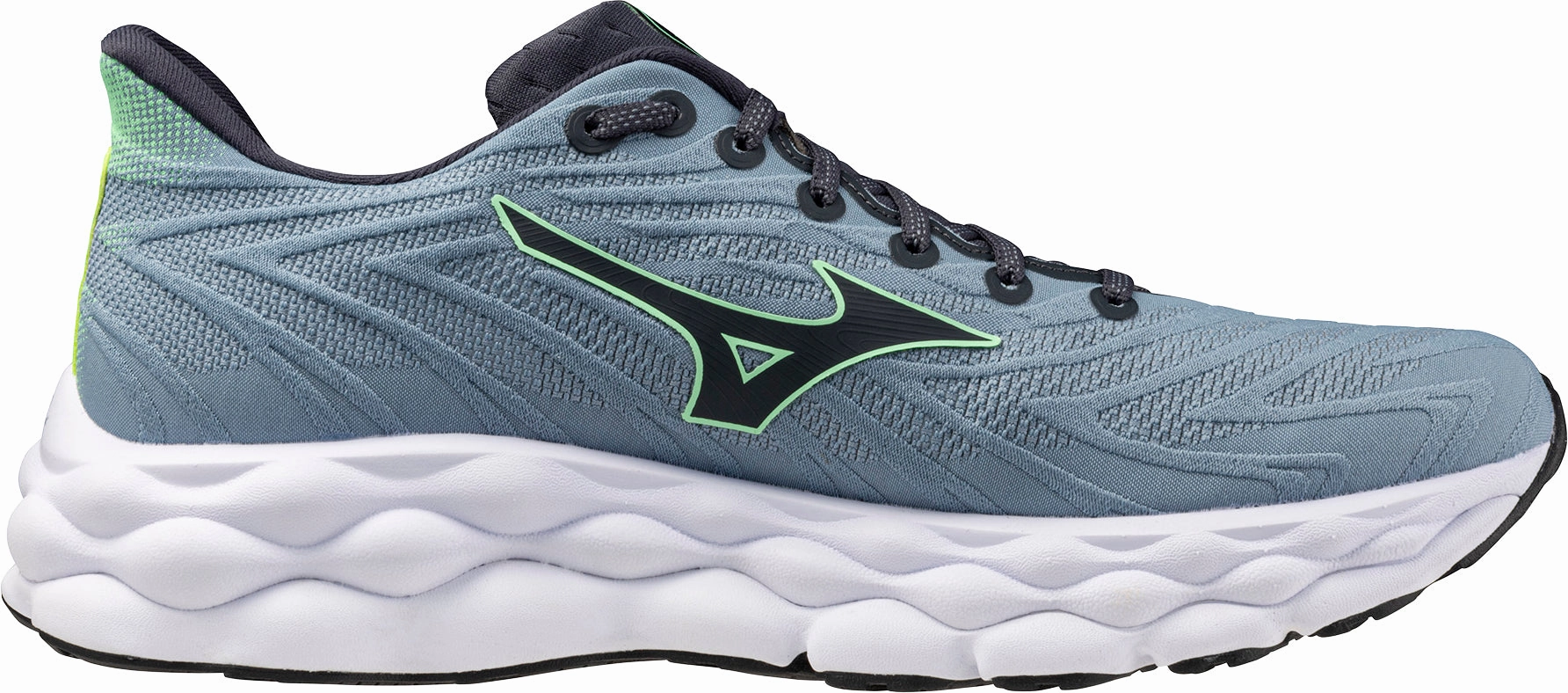 low - profile sole StretchMesh Mizuno Wave Sky 8 Mens Running Shoes - Blue