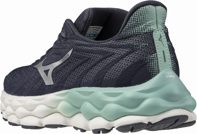Ventilated Uppers Mizuno Wave Sky 8 Womens Running Shoes - Grey