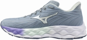 Mizuno Wave Sky 8 Womens Running Shoes - Grey dusk run running wear