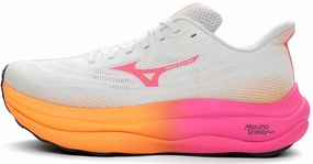 noiseless Unified Traction Pods Mizuno Wave Sky 9 Running Shoes - White