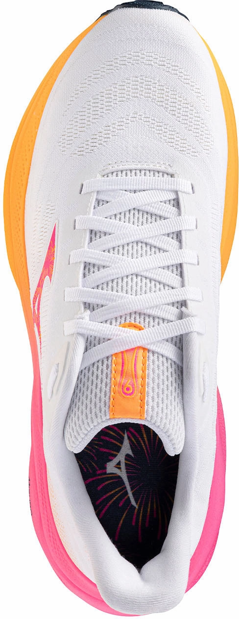 Rocker Geometry Mizuno Wave Sky 9 Running Shoes - White