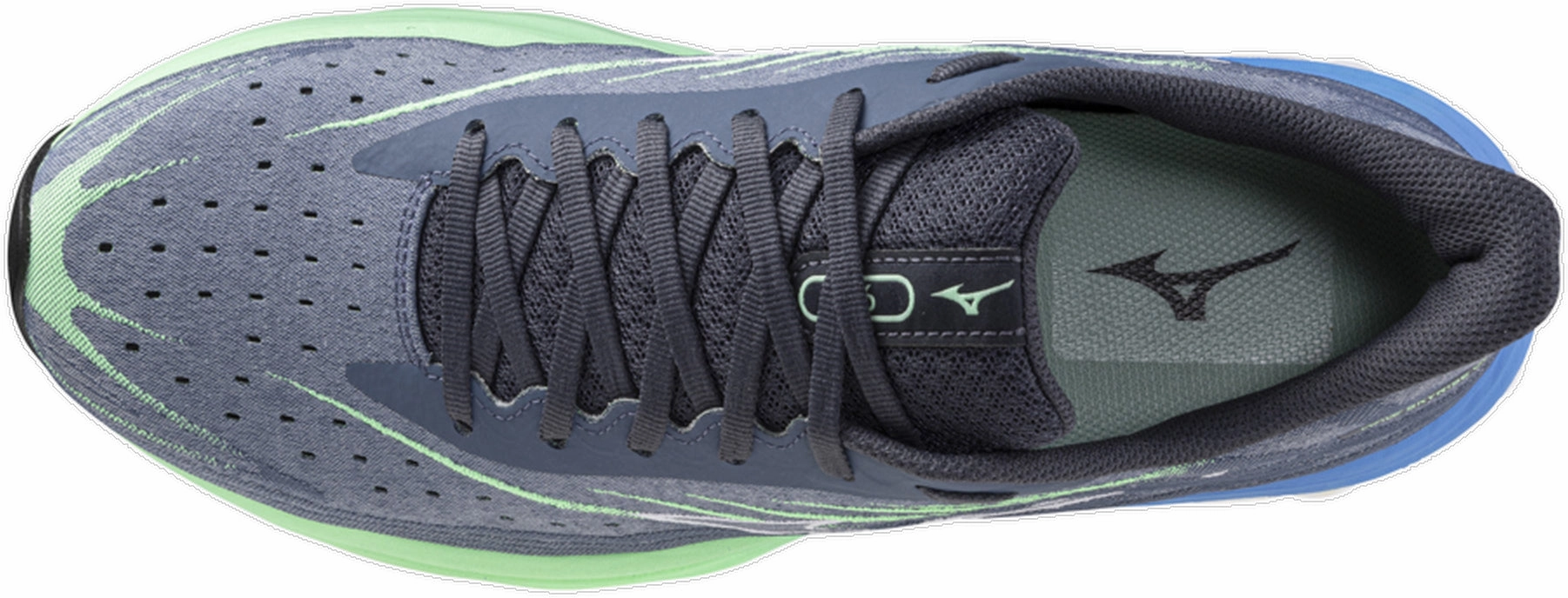 heart - design shoes horror - themed running gear Mizuno Wave Skyrise 6 Mens Running Shoes - Blue