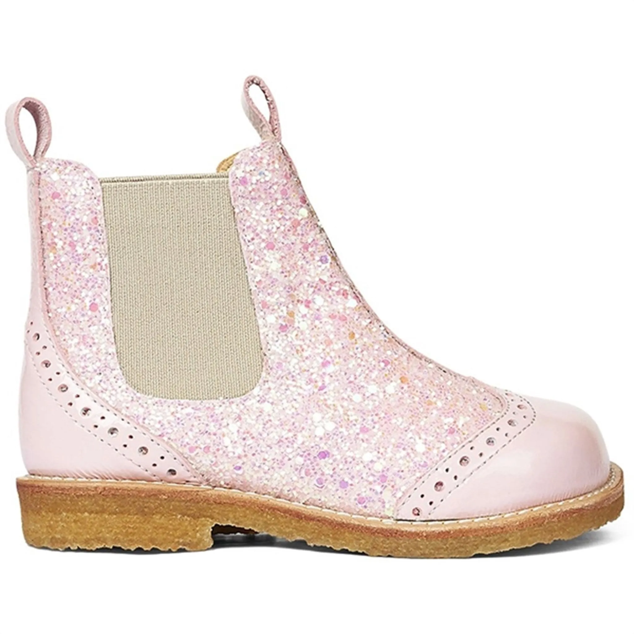 Angulus Chelsea St?vlet W. Elastic Band Rose/Rose Glitter/Beige Mesh Lining Shank