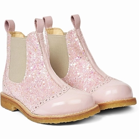 Angulus Chelsea St?vlet W. Elastic Band Rose/Rose Glitter/Beige Cushioned Step Urban Commute Anti Odor Rural Traveler