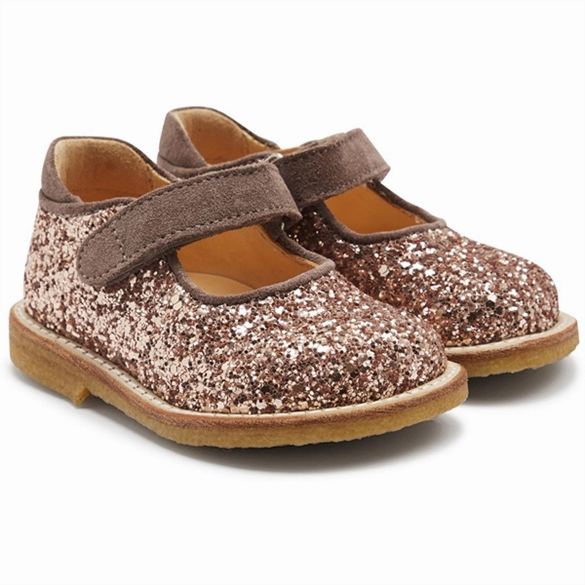 Angulus Starter Tulle Shoe With Velcro Maple Glitter/Taupe subtle style