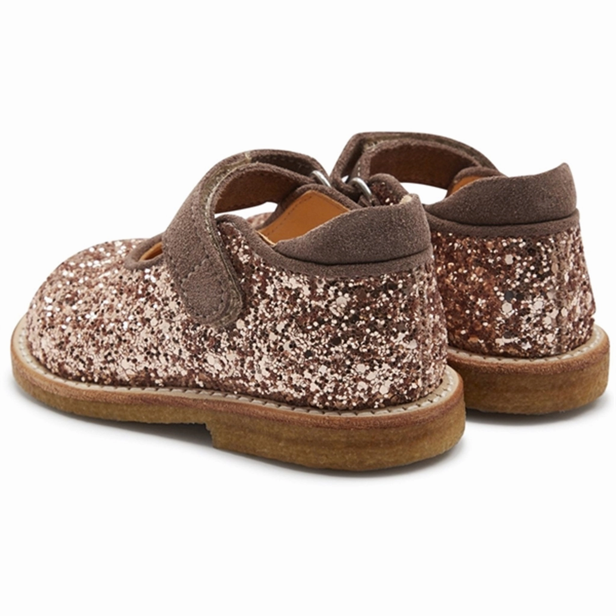 Lean Build Angulus Starter Tulle Shoe With Velcro Maple Glitter/Taupe