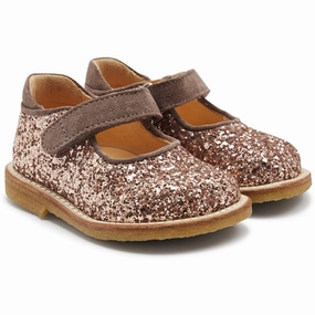 Angulus Starter Tulle Shoe With Velcro Maple Glitter/Taupe Clean Fit Style Go