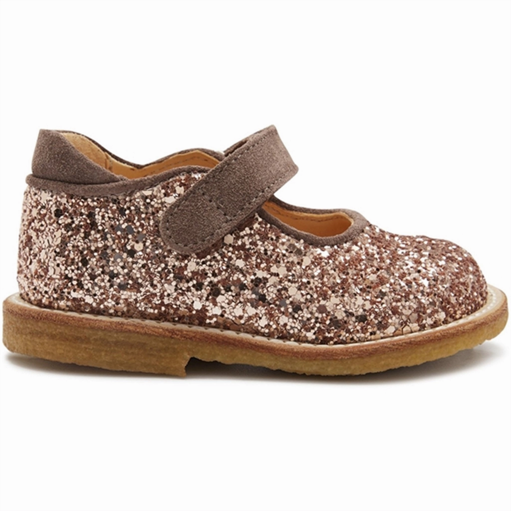 Angulus Starter Tulle Shoe With Velcro Maple Glitter/Taupe Fit Anywhere