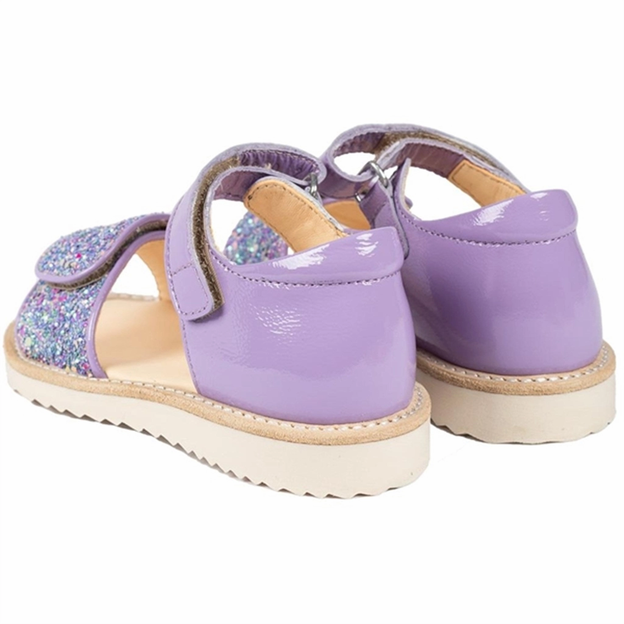 Cozy Slip Soft Step Angulus Sandals Lilac/Confetti Glitter