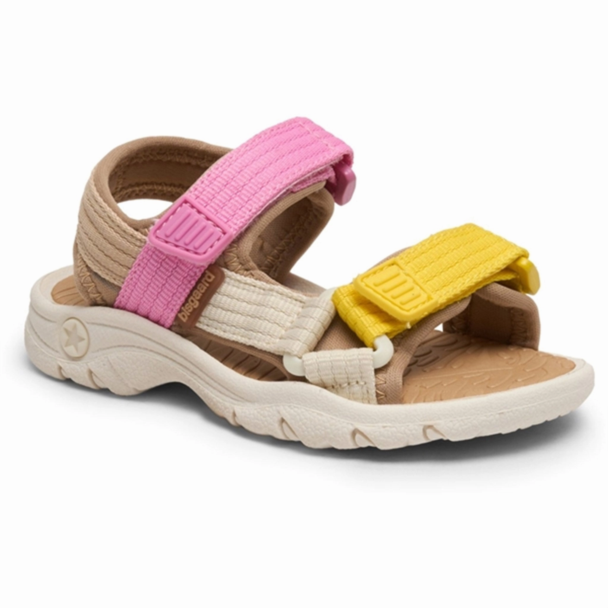 Bisgaard Nico Sandal Yellow/Pink Stretchable Comfort relaxation