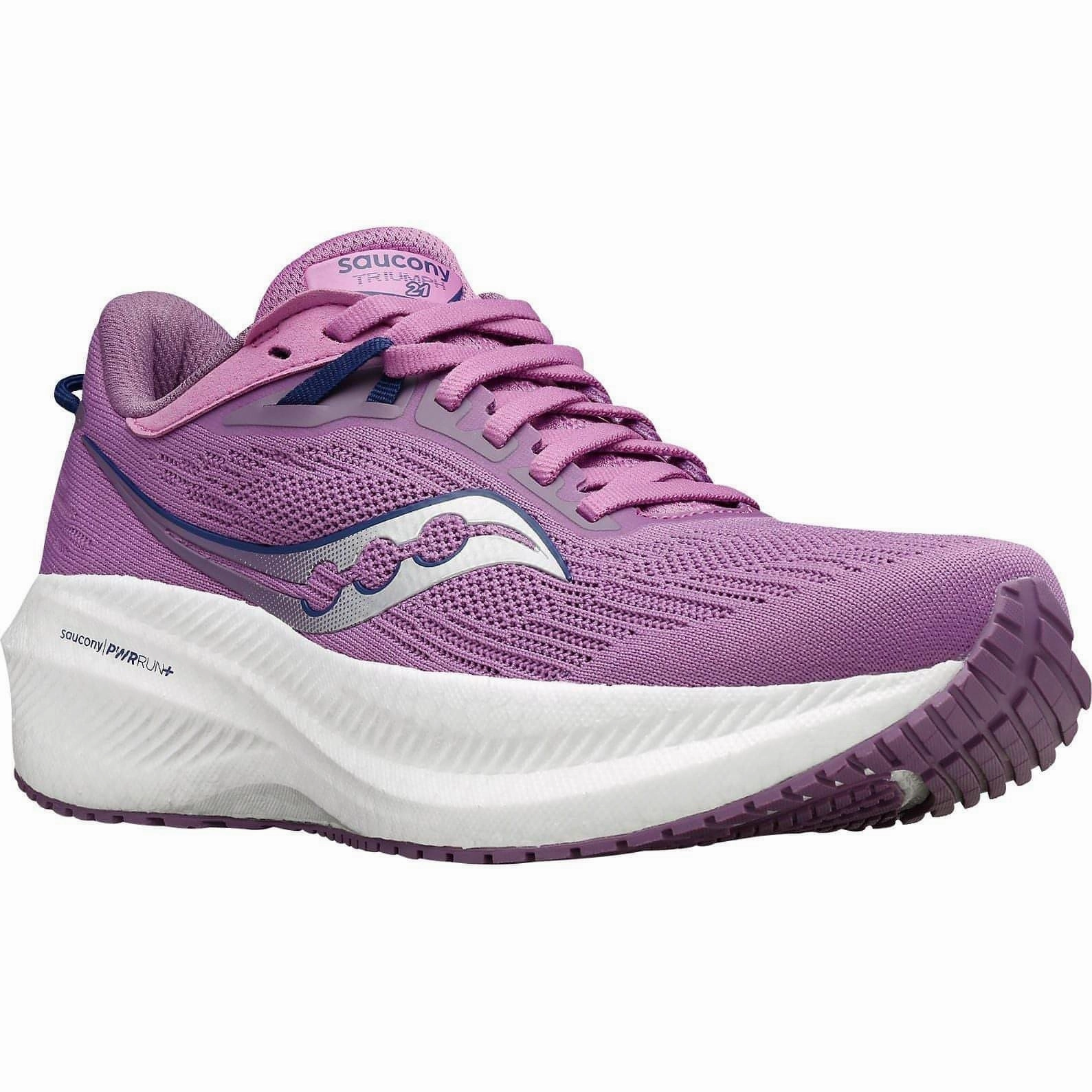 Saucony Triumph 21 Womens Running Shoes - Purple Versatile Traction