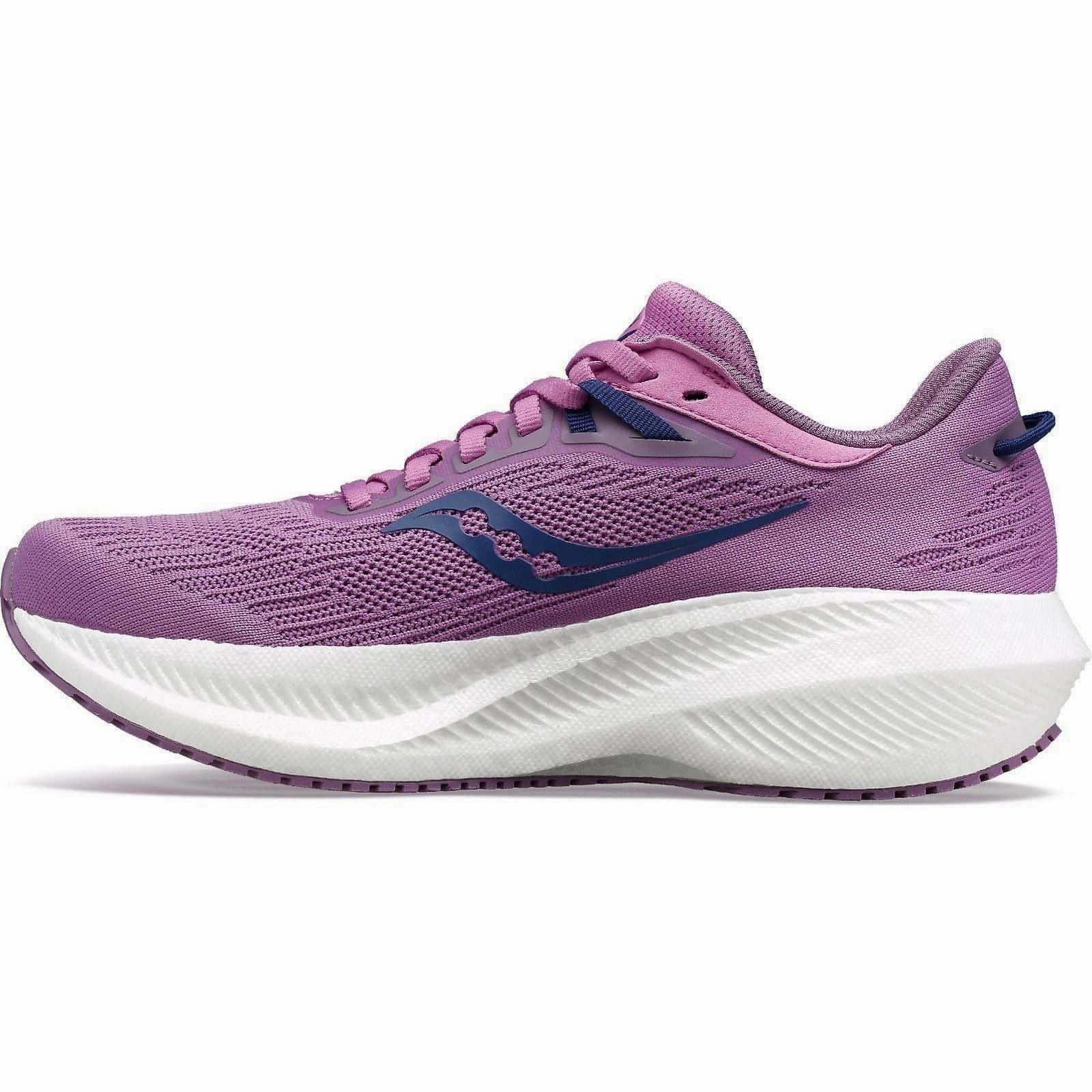 Saucony Triumph 21 Womens Running Shoes - Purple Lightweight Running Design metatarsal - support running shoes