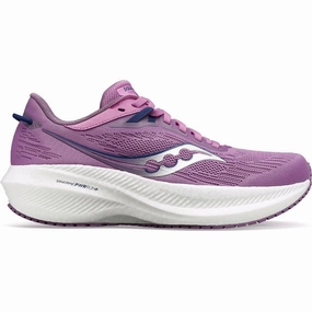 3D Molded Insole Saucony Triumph 21 Womens Running Shoes - Purple