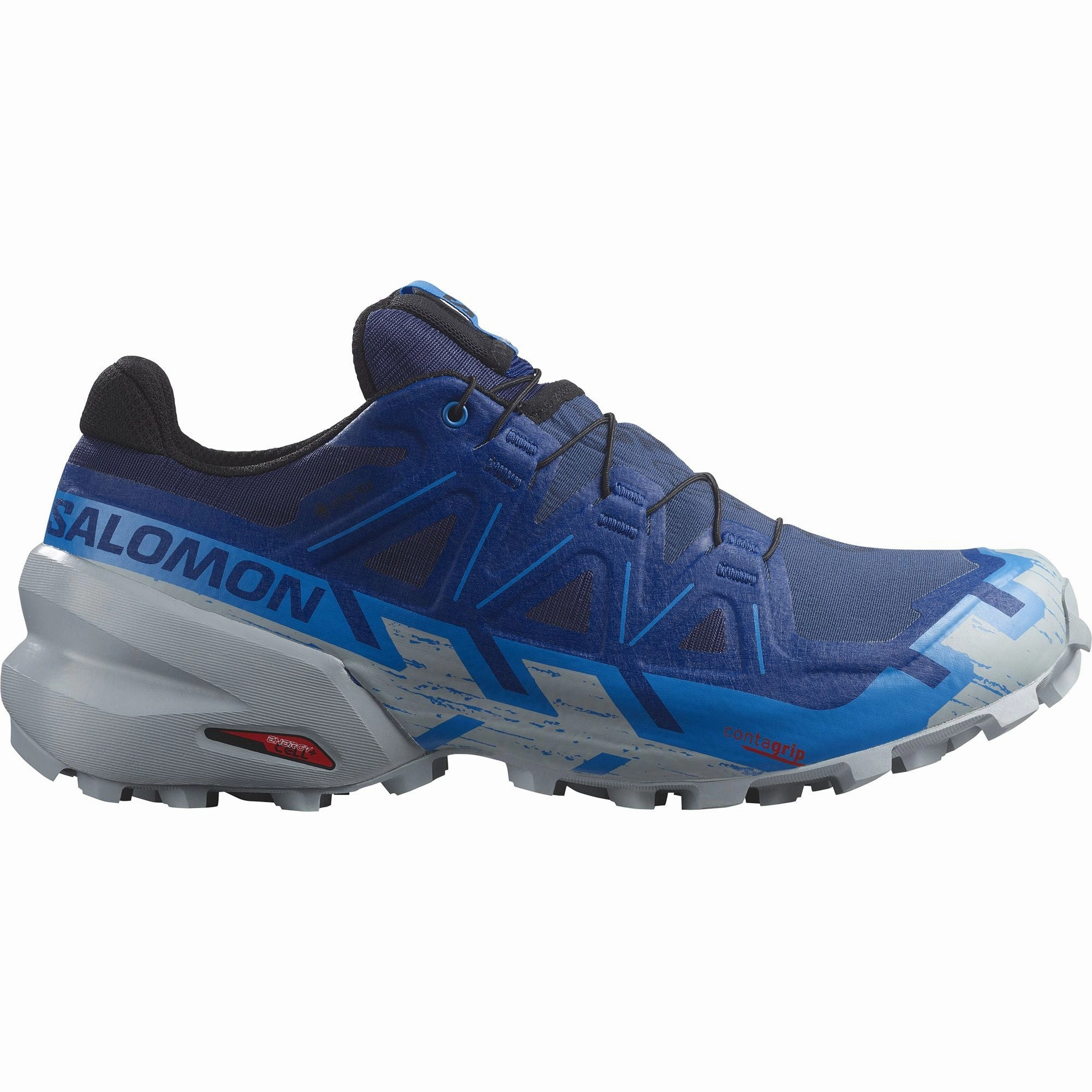 Impact Dispersion Nodes Salomon Speedcross 6 GORE-TEX Mens Trail Running Shoes - Blue