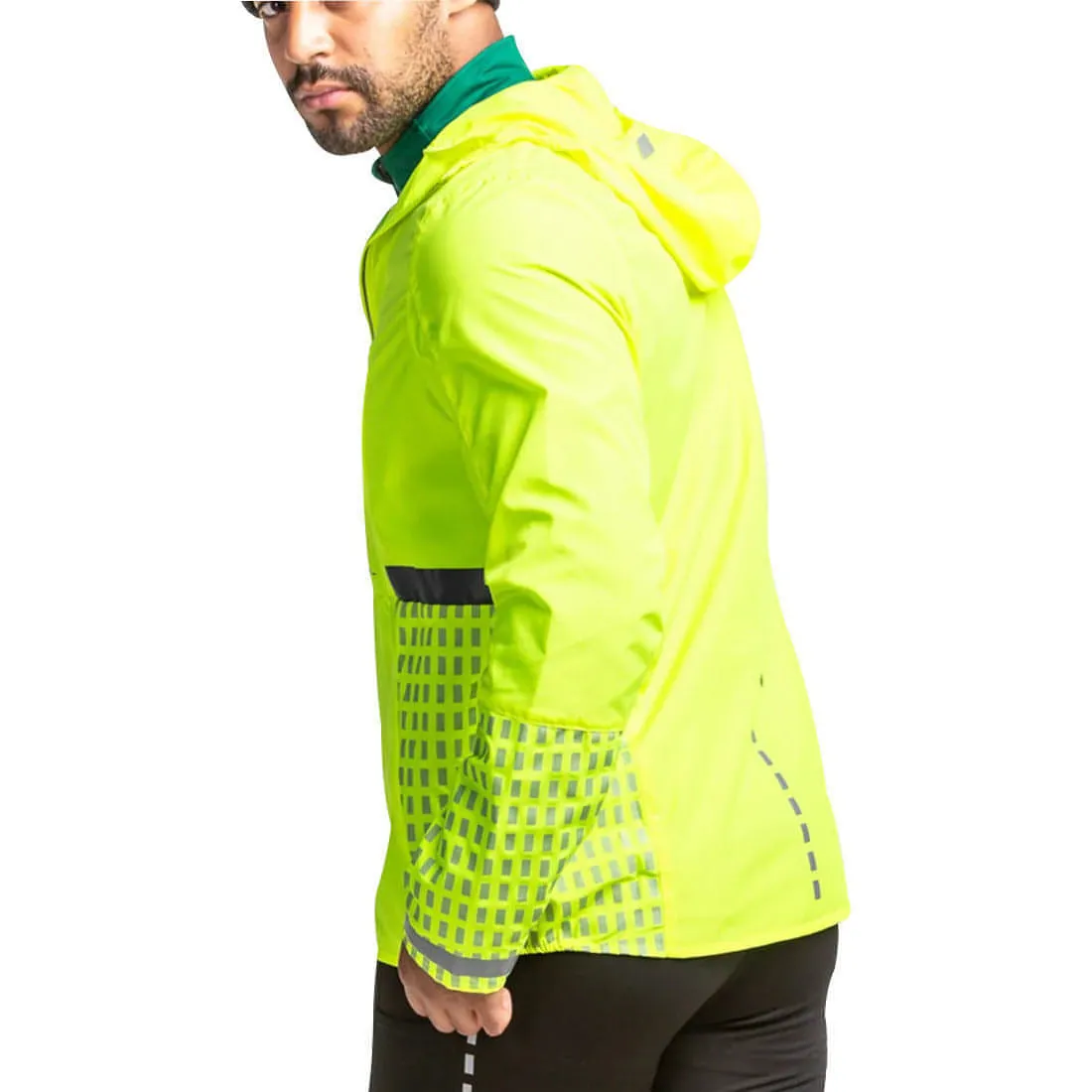 Ronhill Tech Afterhours Mens Running Jacket - Yellow Hooded Option Brand Name
