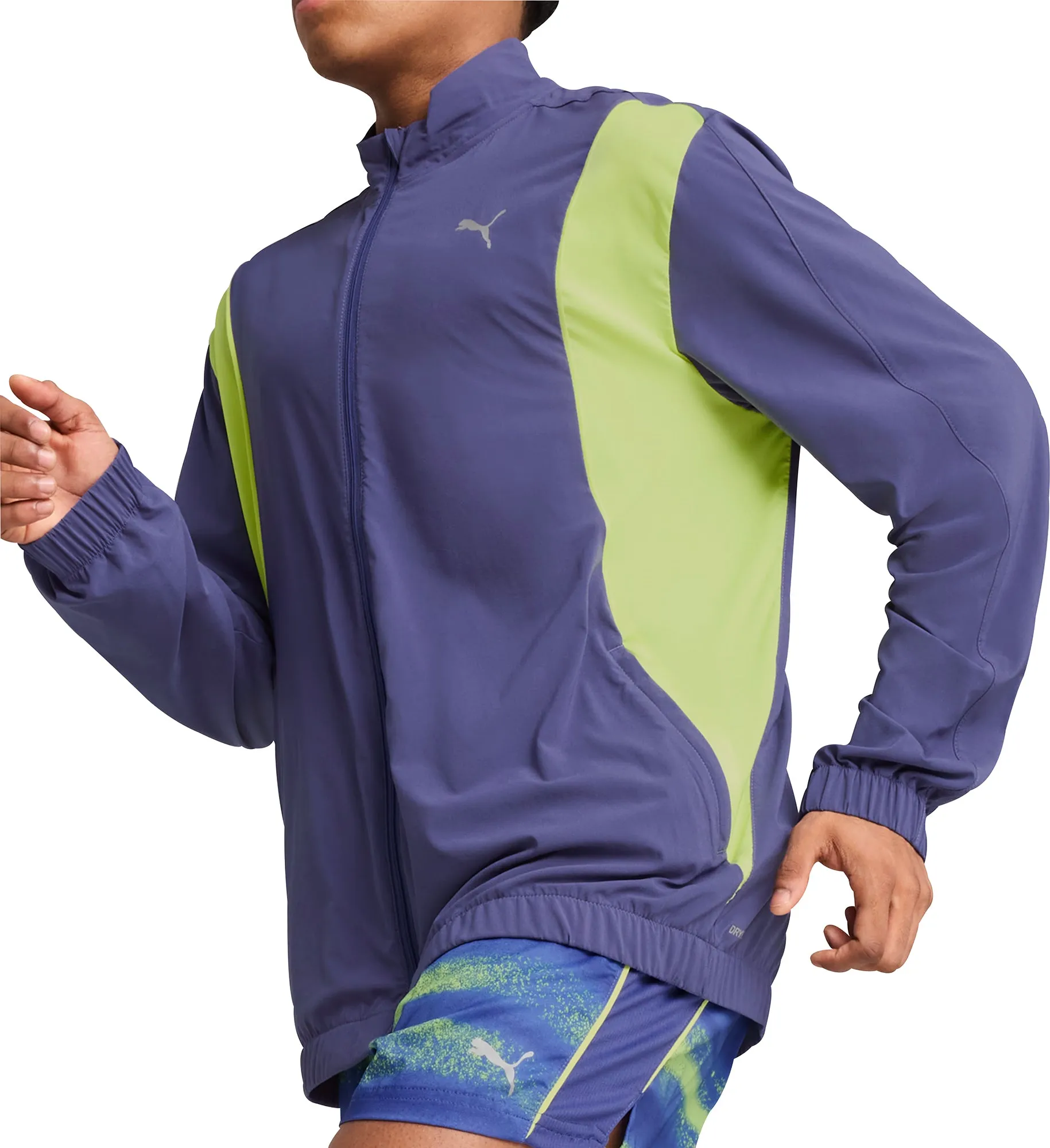 Puma Velocity Woven Mens Running Jacket - Blue Urban Hike High-Tech Fabric