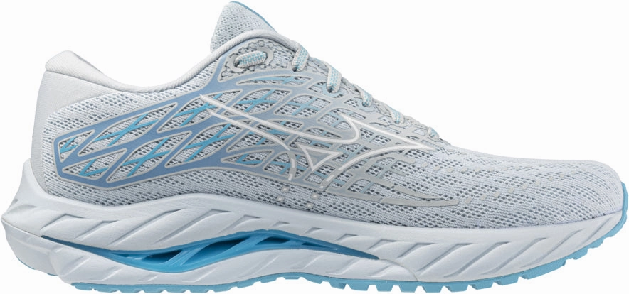 jogger Microfiber Lining Comfort Mizuno Wave Inspire 20 Womens Running Shoes - White
