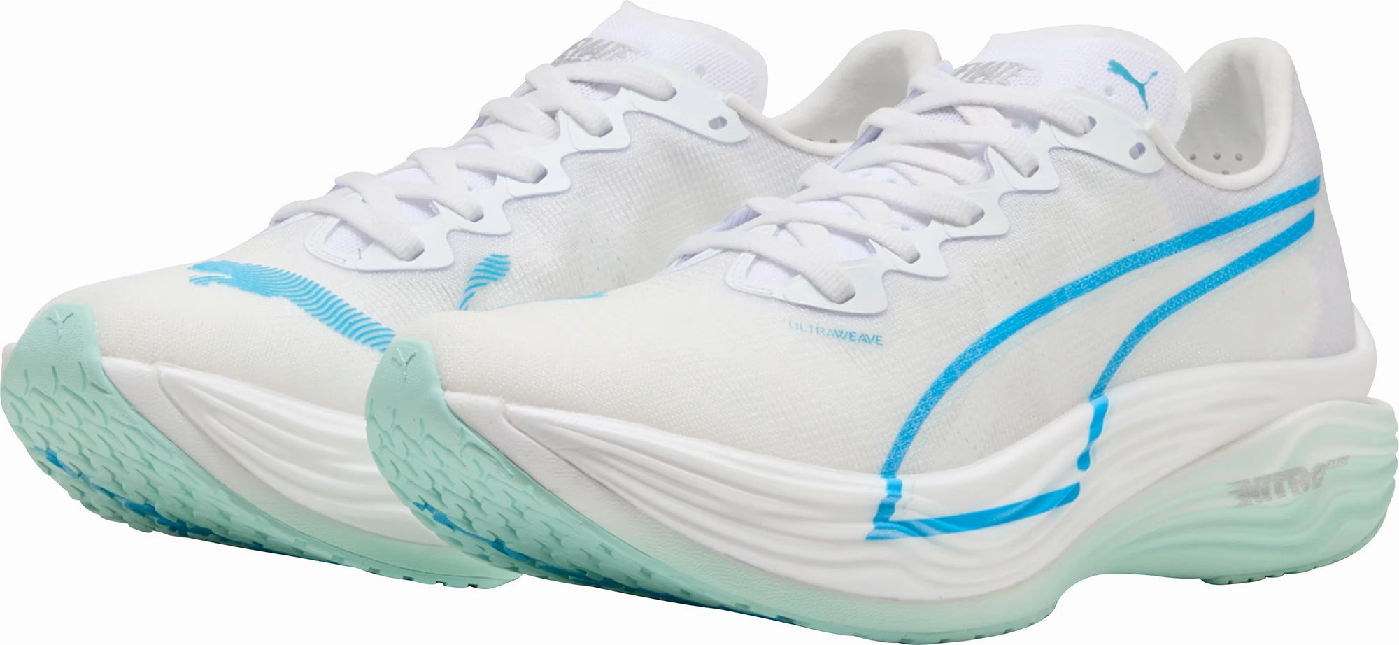 Puma Deviate Nitro Elite 3 Mens Running Shoes - White textured shoes Suitable for all running environments