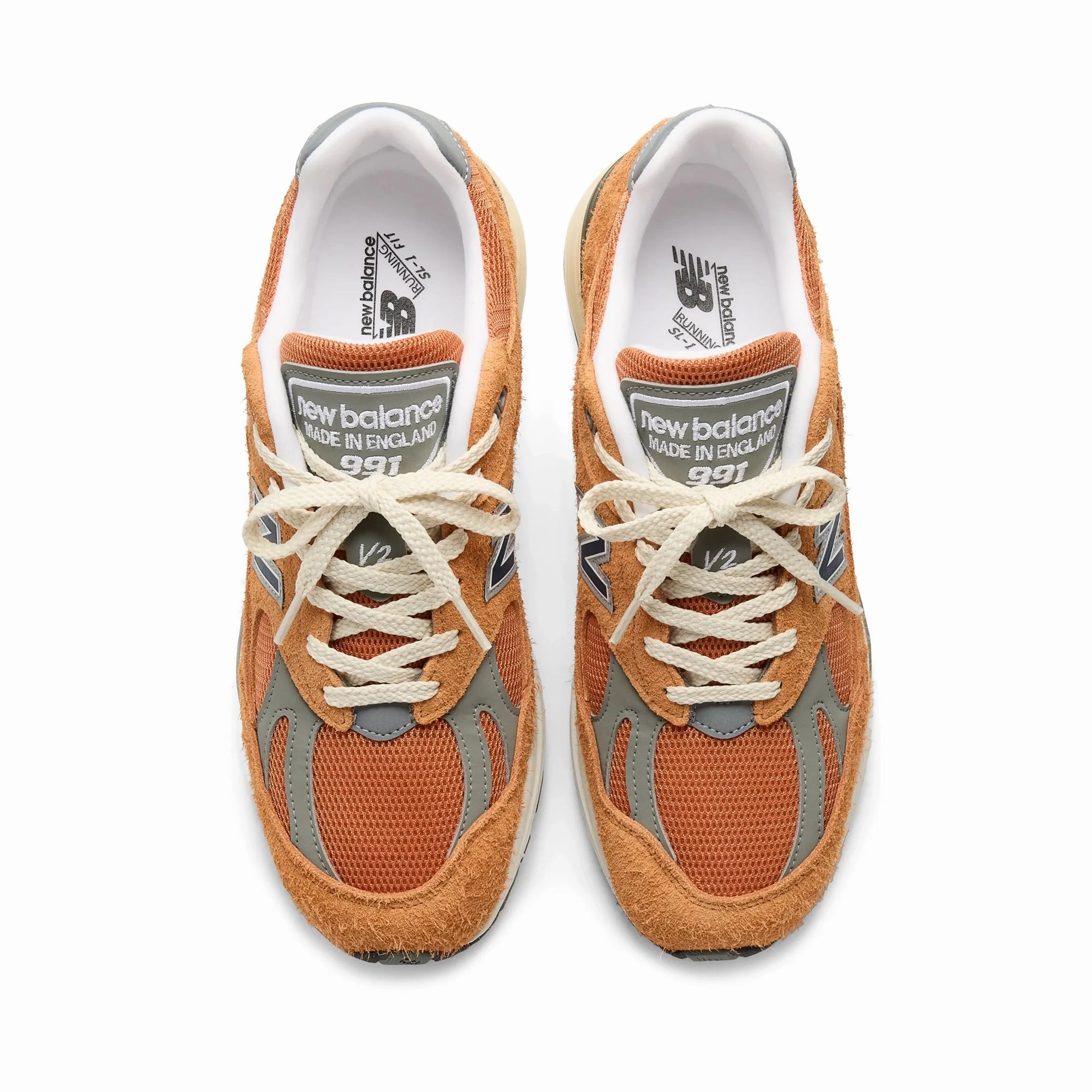 fashion - forward shoes Compact Size New Balance Mens Made in UK 991v2 Shoes