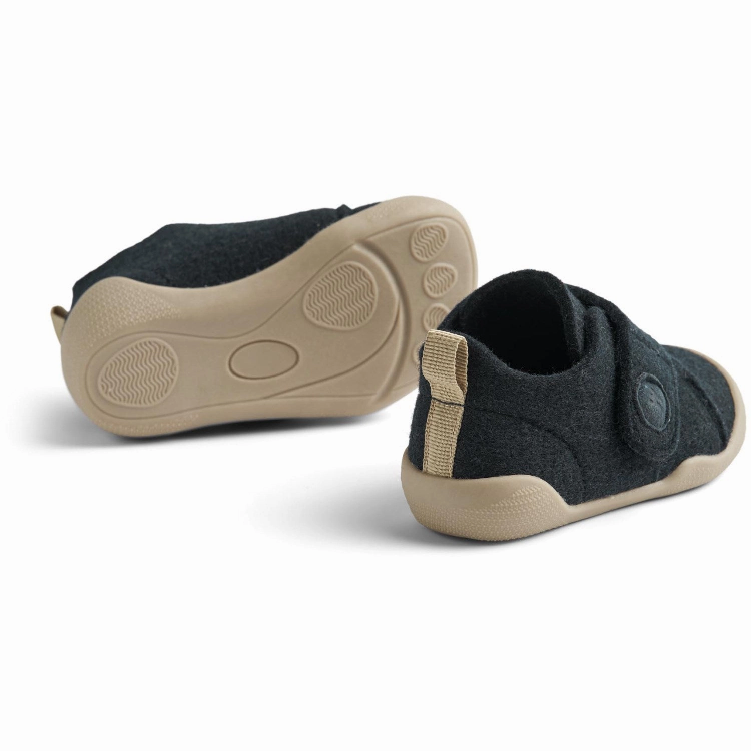 Wheat Navy Indoor Shoe Fleecy Reinforced Soles Breathable Material